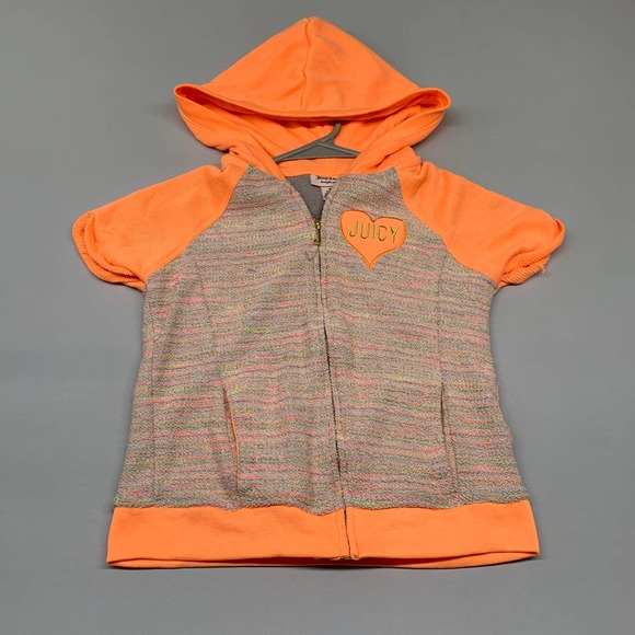 Juicy Couture Other - Juicy Couture Girls Terry Cloth Jacket 8/10 Orange Terry Cloth